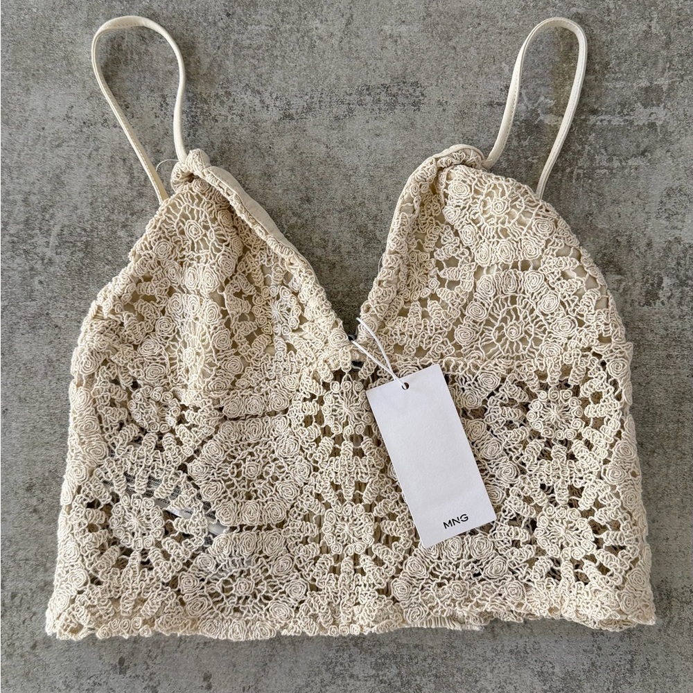 Mango Crochet Crop Top